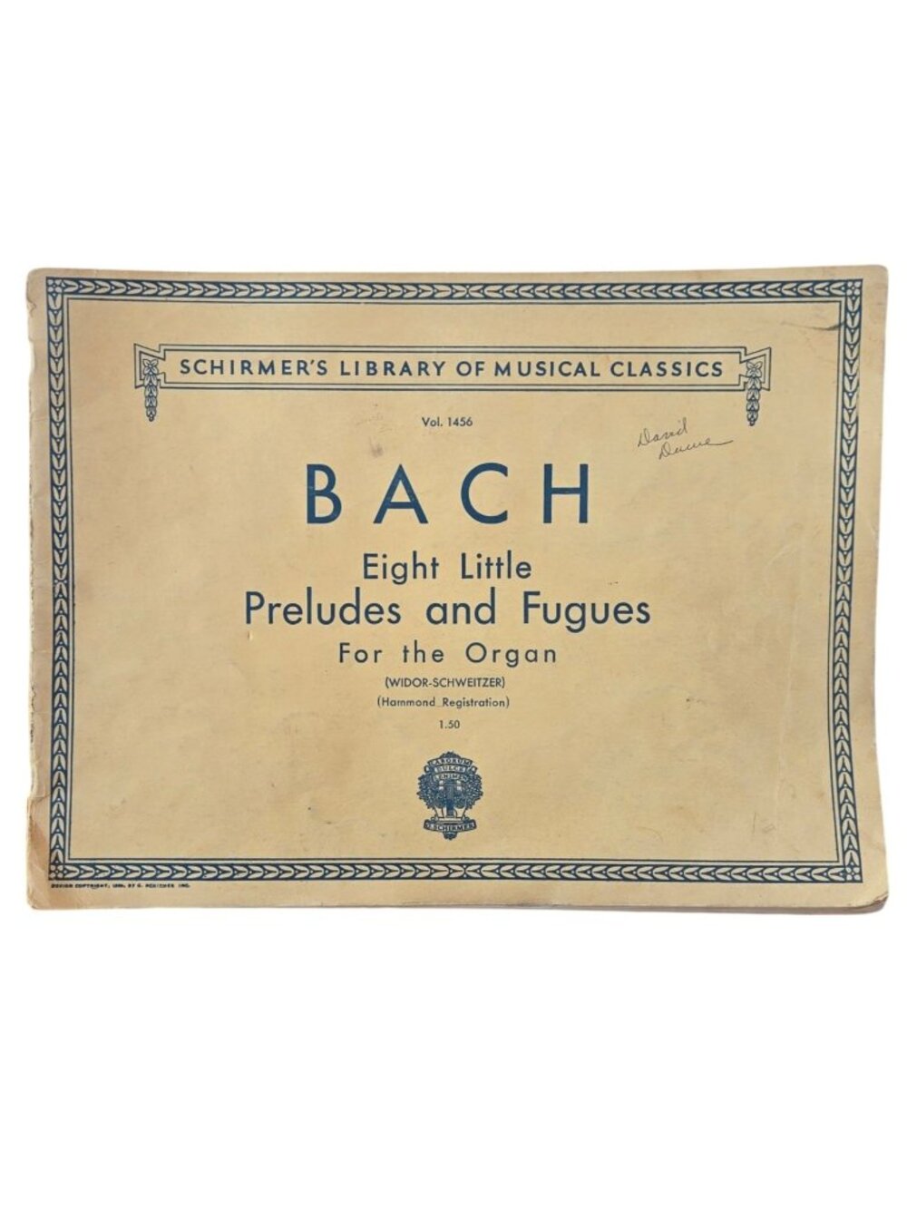 Bach Eight Little Preludes And Fugues For The Organ Schirmer 1939 Sheet Music